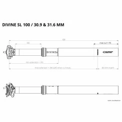 BikeYoke DIVINE SL 100 Vario Sattelstütze 31,6mm Dropper Post 5 BikeYoke DIVINE SL 100 Vario Sattelstütze 31,6mm Dropper Post – Bild 5