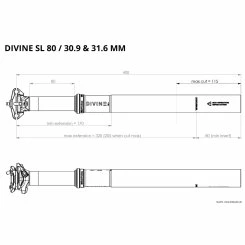 BikeYoke DIVINE SL 80 Vario Sattelstütze 31,6mm Dropper Post 3 BikeYoke DIVINE SL 80 Vario Sattelstütze 31,6mm Dropper Post – Bild 3