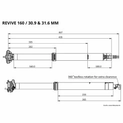 BikeYoke REVIVE 2.0 160 Vario Sattelstütze 31,6mm Dropper Post 3 BikeYoke REVIVE 2.0 160 Vario Sattelstütze 31,6mm Dropper Post – Bild 3