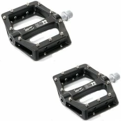 CONTEC Pedale BLACK 22 MTB Aluminium Plattformpedale Inkl. Reflektor