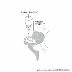BikeProf Entlüftungskit Scheibenbremsen Road Disc Brake Mit Shimano Trichter & Adapter + Spritze + Schlauch + Shimano-Öl 3 BikeProf Entlüftungskit Scheibenbremsen Road Disc Brake Mit Shimano Trichter & Adapter + Spritze + Schlauch + Shimano-Öl – Bild 3