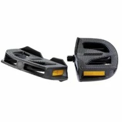 ERGOTEC Pedale EP-1 Ergonomische Trittfläche Schwarz Mit Reflektor