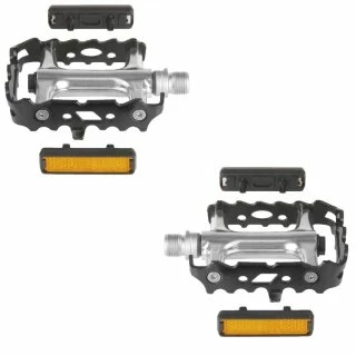 VP Components VP Pedale196 MTB Trekking Mit Käfig Schwarz/ Silber Mit Reflektor 1 VP Components VP Pedale196 MTB Trekking Mit Käfig Schwarz/ Silber Mit Reflektor